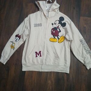 Disney Mickey Mouse Ivory Zip-Up